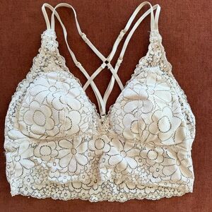 Aerie Cream Lace Bralette